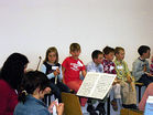 Schüler/innen der Musikalischen Grundausbildung zu Besuch beim Sinfonieorchester Landkreis Kaiserslautern 2005