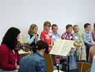 Schüler/innen der Musikalischen Grundausbildung zu Besuch beim Sinfonieorchester Landkreis Kaiserslautern 2005